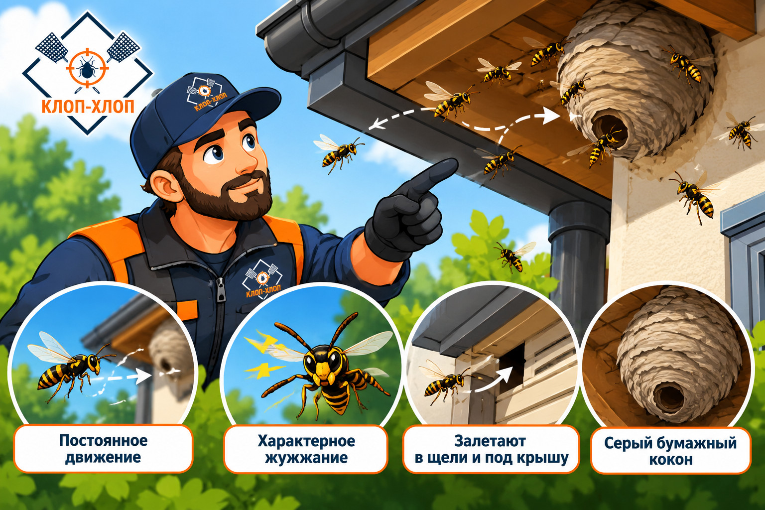Как понять, что рядом находится осиное гнездо?